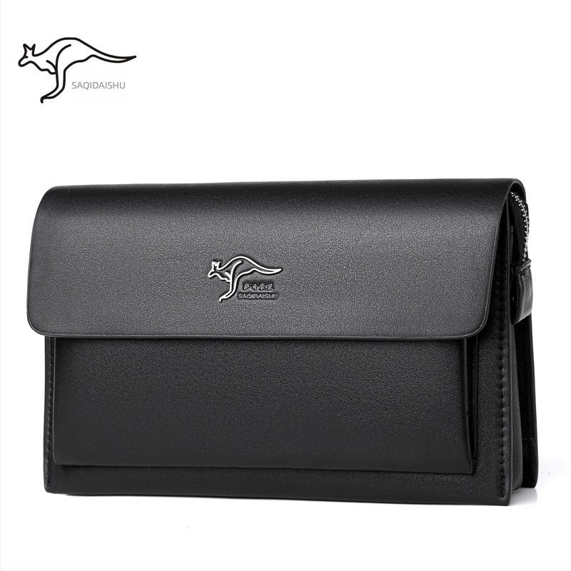 Saatchi Kangaroo Férfi PU bőr clutch pénztárca jelszavas zár, modell s3078, városi egyszerű stílus, vízálló