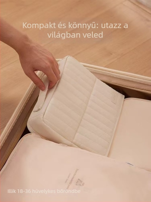 Álló sminktáska, felosztott rekeszekkel – poliészter, cipzár, multifunkcionális, hordozható otthonra és utazáshoz