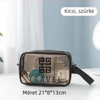 Zexuan kozmetikai táska, PVC vízálló, bővíthető nedves-száraz rekesz, uniszex, városi minimalista stílus, mindennapi használatra