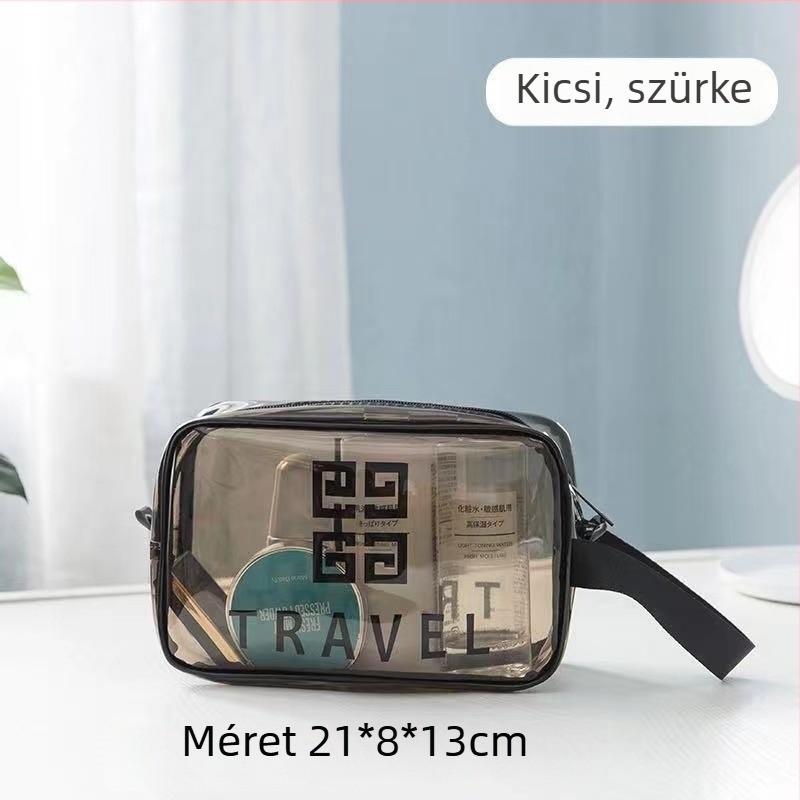Zexuan kozmetikai táska, PVC vízálló, bővíthető nedves-száraz rekesz, uniszex, városi minimalista stílus, mindennapi használatra