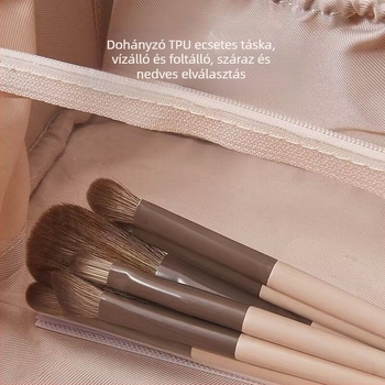PU anyagú átlátszó kozmetikai táska nőknek, hordozható utazáshoz, nagy kapacitású