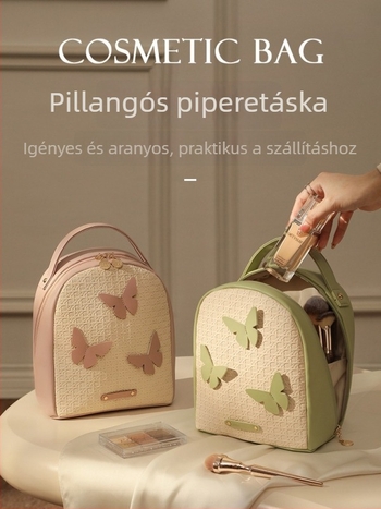 Női kozmetikai táska, 2025-ös modell, prémium kategória, nagy kapacitású, hordozható tároló rekeszekkel a bőrápolási termékekhez