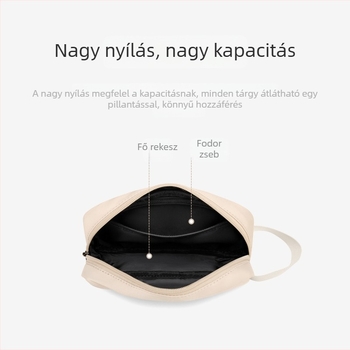 GOLF sminkes táska, nagy kapacitású, uniszex, textilből, betűs mintával, utazáshoz