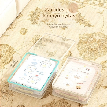 Négy darabos tároló táska készlet paplanhoz, kocka alak, PVC, többfunkciós, modern egyszerű stílus