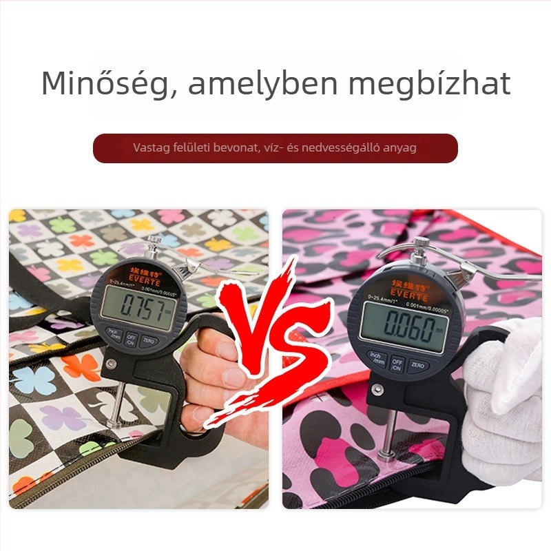 Nagy kapacitású, nemszőtt anyagból készült költöztető táska, vízálló, megerősített csomagoló táska paplanok és ruhák tárolásához