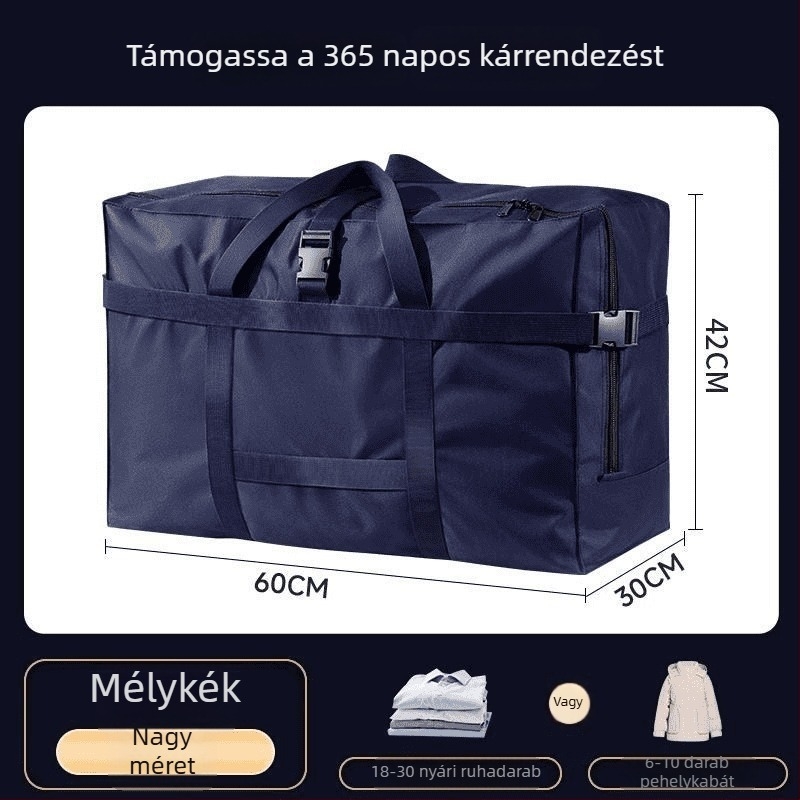 Oxford anyagú tároló táska, kézi stílusú, többfunkciós utazáshoz és otthoni tároláshoz (fehérnemű, ruházat, paplan)