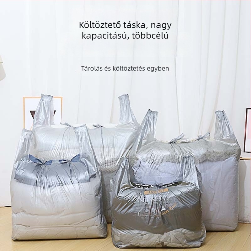 Költöztetéshez készült, erős, porvédett takaró tároló táska, nagy kapacitású, extra vastag és tartós