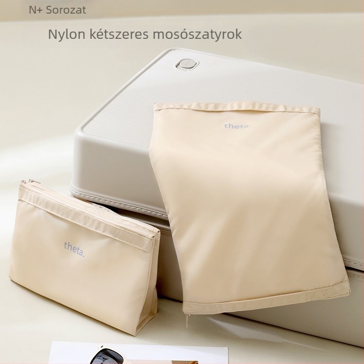 Ruhatároló táska, kocka alakú, nylon, többfunkciós, utazáshoz ideális (alsónemű, ruházat és piszkos ruhák)