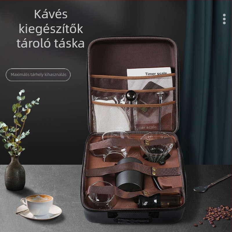 Saint Long EVA utazási kávé készlet szervező Kfc01 – kocka alakú tároló táska kávé kiegészítőkhöz
