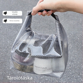 Átlátszó EVA tároló táska, hengeres alakú, többfunkciós utazásokhoz