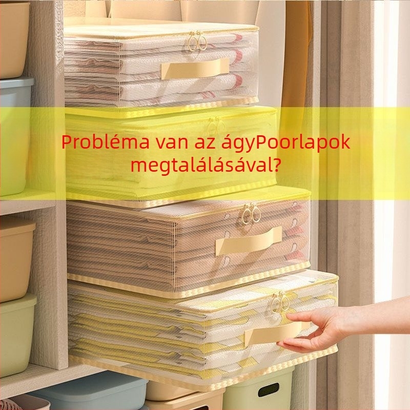 4 darab hálózatos ruhatároló tasak – kocka alakú rendező gardróbhoz és hálószobába, sokoldalú használatra