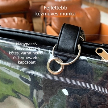 Átlátszó PVC kocka alakú tárolótáska, többfunkciós, modell 00901