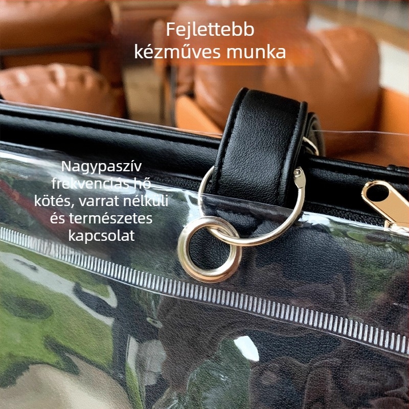 Átlátszó PVC kocka alakú tárolótáska, többfunkciós, modell 00901