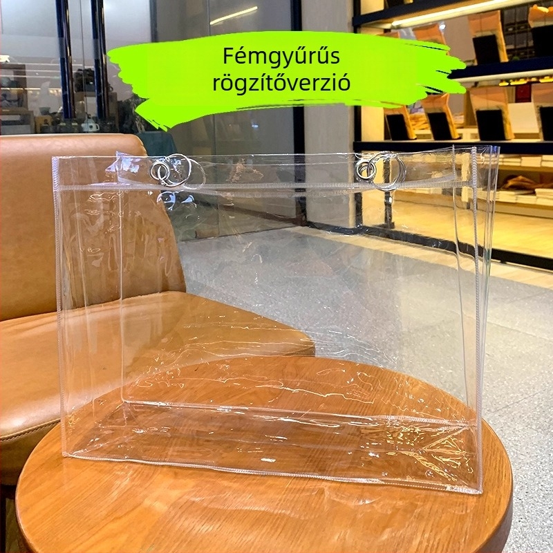 Átlátszó PVC kocka alakú tárolótáska, többfunkciós, modell 00901