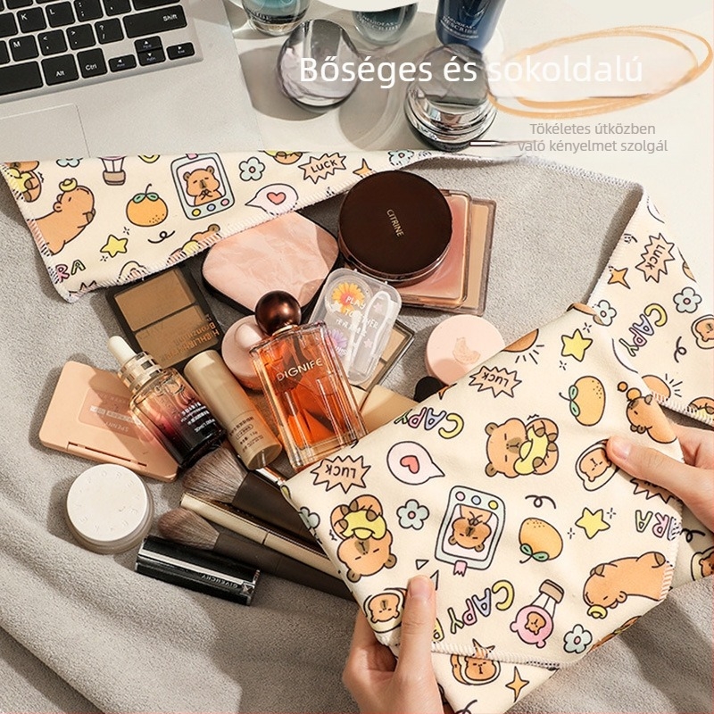 Yerbaby kozmetikai táska – négyzet alakú poliészterből készült, multifunkcionális sminktároló, utazáshoz