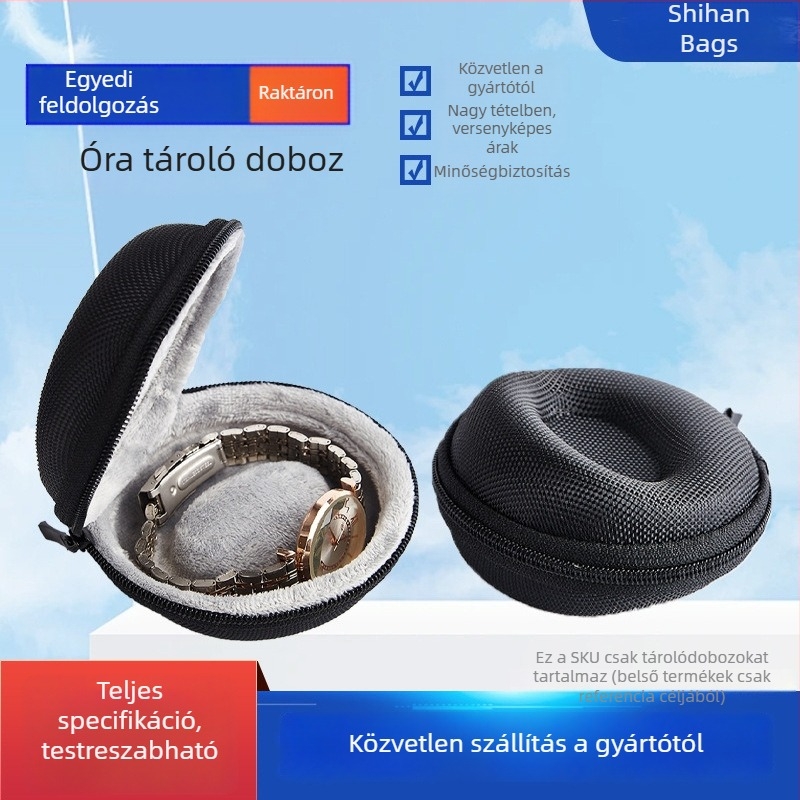 Órák tároló doboz, ütésálló és hordozható, hengeres EVA doboz utazáshoz (Model 066; EVA anyag; Hengeres forma; Ütésálló; Utazáshoz)