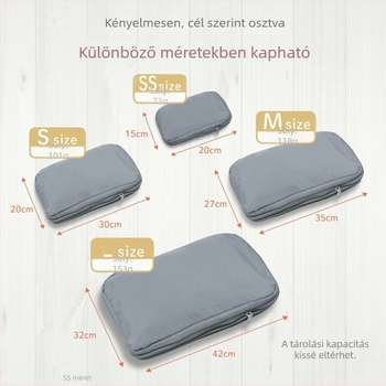 Utazási tömörítő tároló táska YKK cipzárral, vízálló és penészálló, nagy kapacitású nylon tároló, többszörös felhasználásra