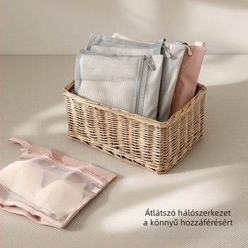 FaSoLa Hordozható kozmetikai táska utazáshoz, hálós rekeszekkel, kocka alak, többfunkciós, nagy kapacitás