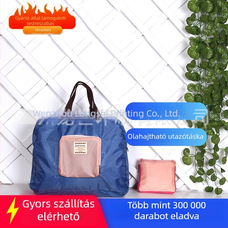 Longshi bevásárló táska, kocka alakú, vízálló anyag, összecsukható utazótáska