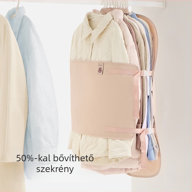 Gardróbtároló borító kompresszióval – hengeres alak, poliészter, modell tp-001, gardróbhoz