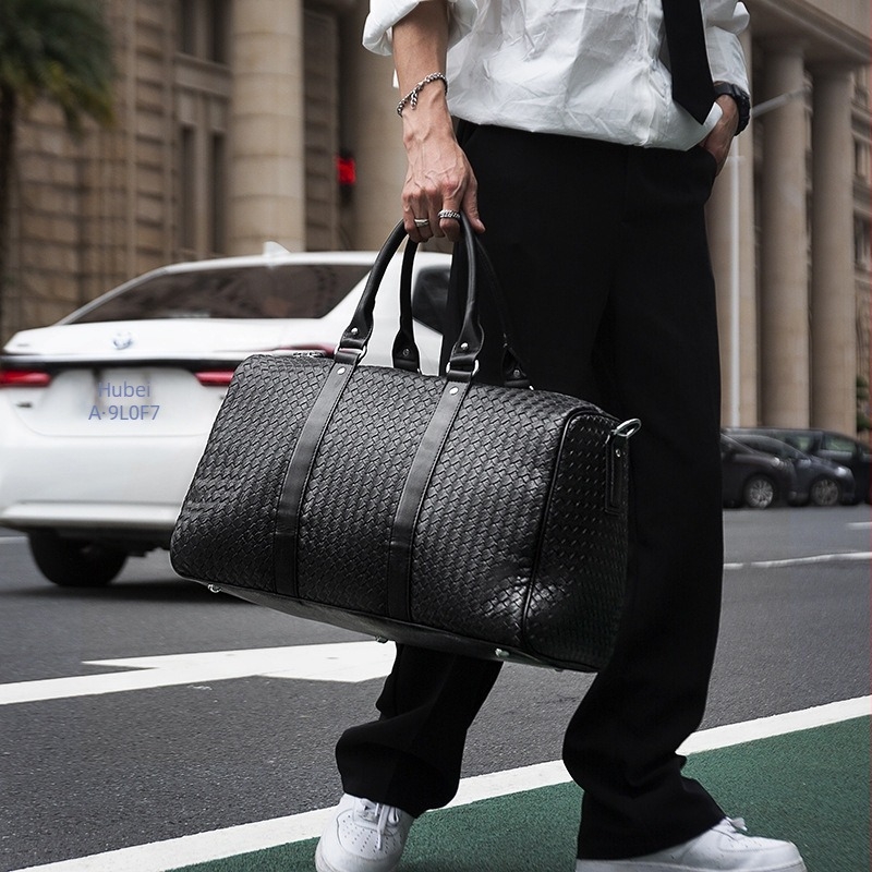 Uniszex PU utazótáska kockás mintával, 36–55 L kapacitás, lélegző, vízálló és bővíthető, street style, vállon átívelő crossbody