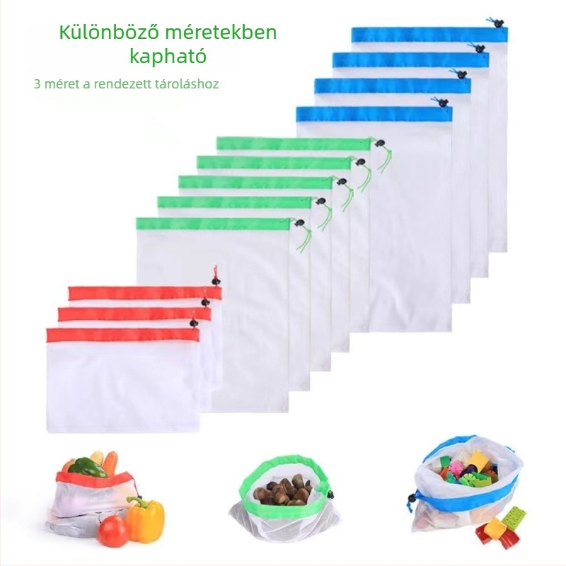 Átlátszó baba-játék tároló táska húzózsinórral, poliészterből, patchworkpanelek, kis építőelemekhez és egyéb apró tárgyakhoz