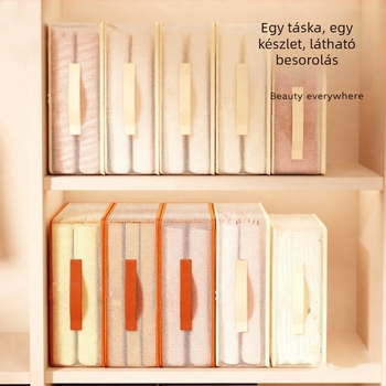 Légáteresztő négy darabos tárolókészlet hálószobára, kocka alakú, PVC, modell Wx-004