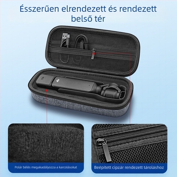 DJI Pocket 3 tároló doboz, kézitáska stílus, Oxford anyag, rendszerezés, mindennapi használat