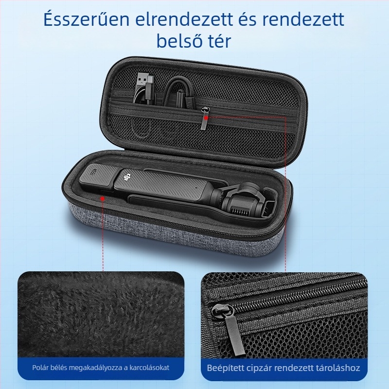 DJI Pocket 3 tároló doboz, kézitáska stílus, Oxford anyag, rendszerezés, mindennapi használat