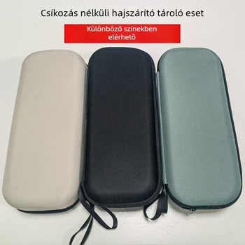 Hajszárító utazási tárolótáska – kézitáska stílusú, textil, többfunkciós, utazáshoz