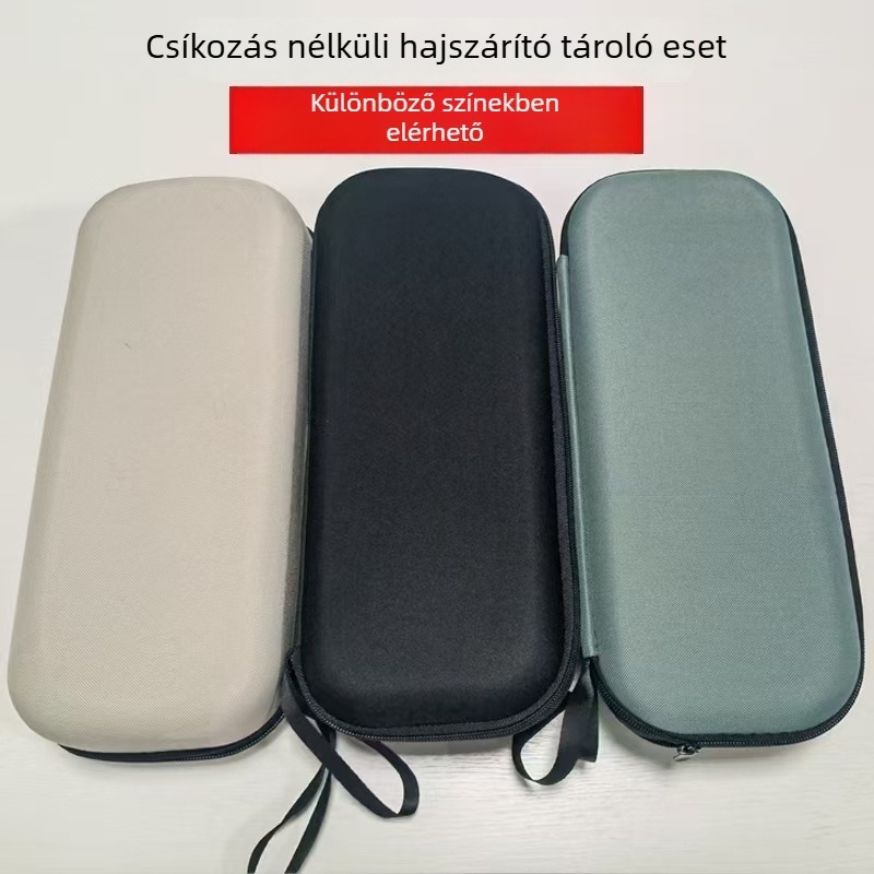 Hajszárító utazási tárolótáska – kézitáska stílusú, textil, többfunkciós, utazáshoz