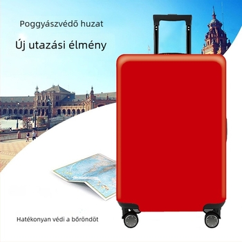 Egyszakínű bőröndvédő huzat logónyomtatási lehetőséggel, minimalist design, könnyen fel- és levehető, elasztikus csattal, utazásokhoz