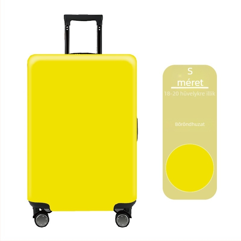 Egyszakínű bőröndvédő huzat logónyomtatási lehetőséggel, minimalist design, könnyen fel- és levehető, elasztikus csattal, utazásokhoz
