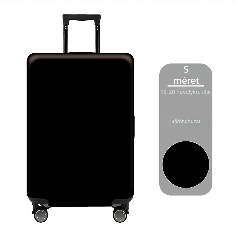Egyszakínű bőröndvédő huzat logónyomtatási lehetőséggel, minimalist design, könnyen fel- és levehető, elasztikus csattal, utazásokhoz