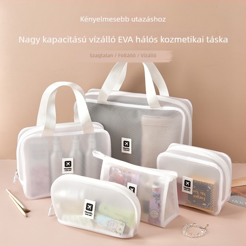 EVA kocka alakú utazótáska készlet, vízálló, öt darabos kozmetikai és higiéniai utazótáska