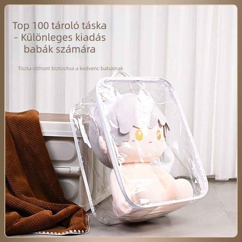 PVC-kocka alakú crossbody tároló táska, átlátszó, multifunkcionális utazáshoz és sminktároláshoz