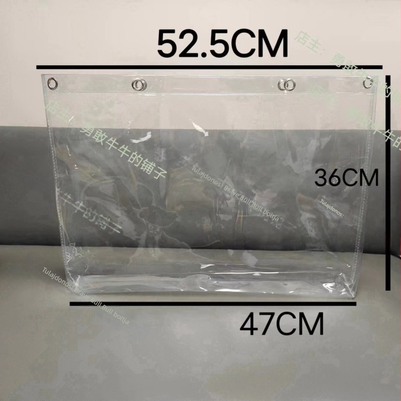 10 Qintian vászon táskā átlátszó PVC zsebékkel, védő fedéllel, por- és vízálló DIY táskák