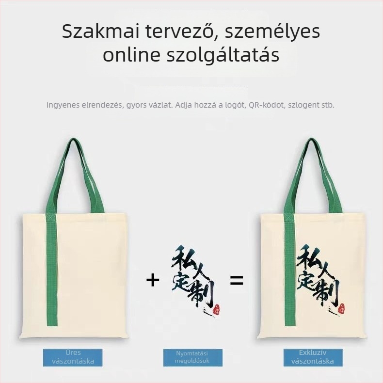 Vászontáska medvés motívummal; UV-digitális nyomtatás és szitanyomás; Bai xin márka; tároló táska