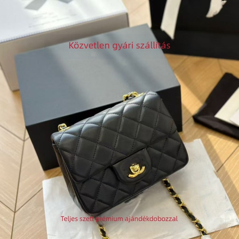 666 Valódi bőrből készült crossbody táska, vízszintes négyszög alakú, báránybőr bélés, telefontartó zseb, állítható vállpánt, utcai stílus