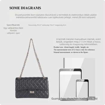 Női első réteg marhabőr kézitáska, 2025-ös új modell, láncos váll- és crossbody táska