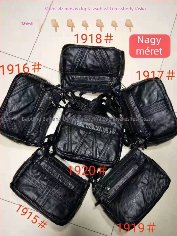Dumpling-stílusú PU válltáska, utcai trend, rejtett cipzáros zseb