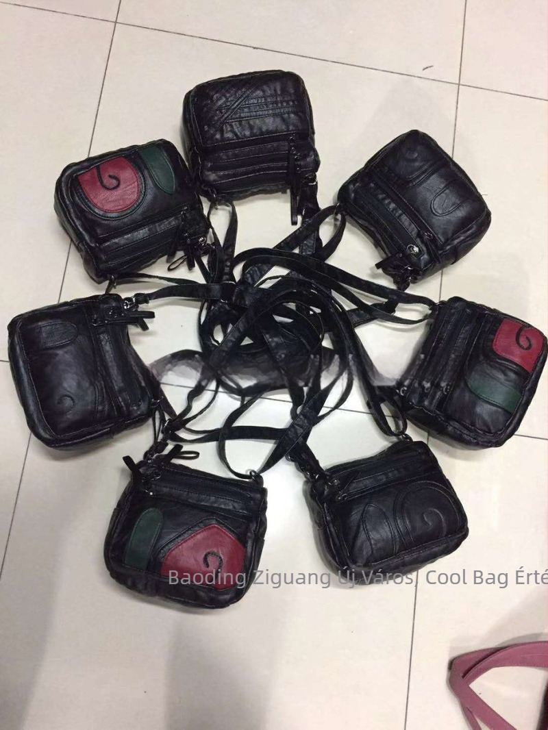 Dumpling-stílusú PU válltáska, utcai trend, rejtett cipzáros zseb