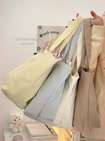 Oxford szövetből készült tote táska városi egyszerű stílusban, cipzáras nyitás, poliészter bélés, belső telefonzseb