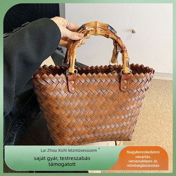 PP anyagú kézitáska, nyitott felső, bélés nélkül, mindennapi használatra, 2025 tavasz