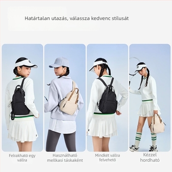 GOLF Női mini hátizsák - városi egyszerű stílus, textil, cipzár, puha bélés, mindennapi használat