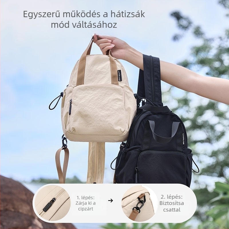 GOLF Női mini hátizsák - városi egyszerű stílus, textil, cipzár, puha bélés, mindennapi használat