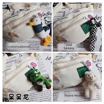 Női Harajuku-stílusú övtáska, japán utcai megjelenés, retro koreai hangulat, sokoldalú viselés övként vagy crossbodyként