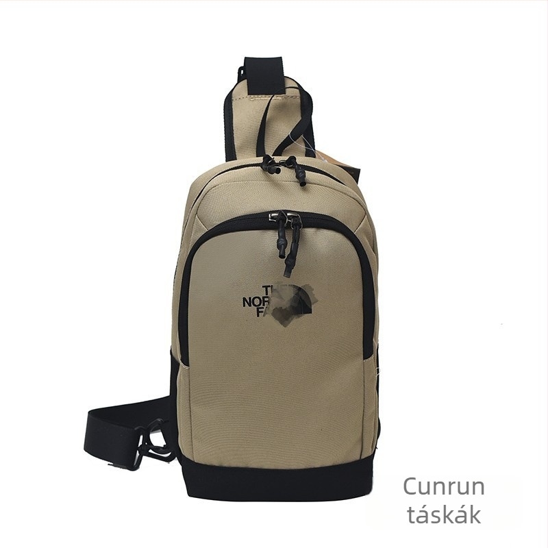 Chest bag – vízálló nylon, nagy kapacitás, cipzárral záródó, belső cipzáras zseb, utcai stílus