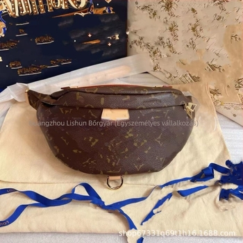 Valódi bőr bumbag cipzárral, növényi kezeléssel kezelt bőr, poliészter belső, telefontartó zseb, belső patch zseb – 2024 tavasza