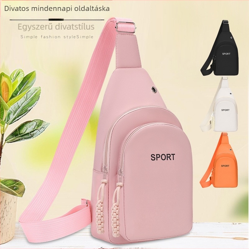 Többcélú női crossbody táska nagy kapacitással, Oxford anyag, cipzár, telefonzseb, városi minimalista stílus, nyár 2024